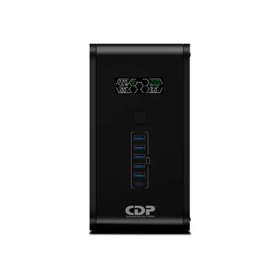 UPS Interactivo CDP R-Smart 1510i – 1500VA / 900W | LCD 10 Salidas 2 Baterías 12V con RJ11/RJ45