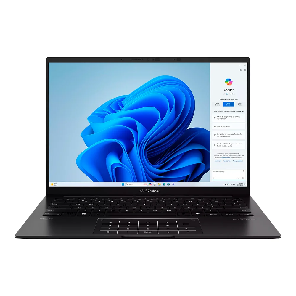 Laptop ASUS Zenbook 14 OLED 14" WUXGA, AMD Ryzen AI 5 8640HS, 16GB LPDDR5X, 512GB SSD, AMD Radeon, Win 11 Home - UM3406GA-QD047W