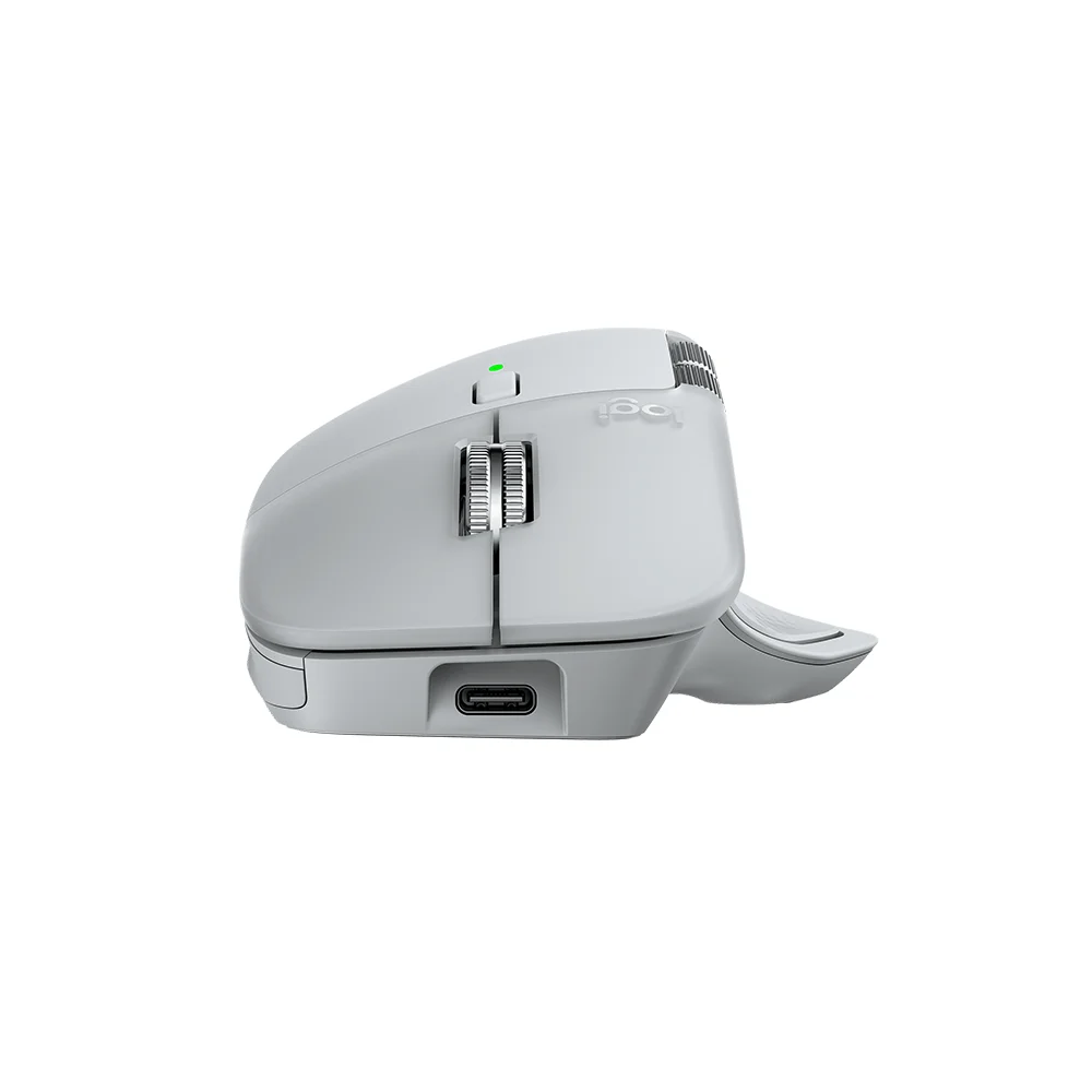 Mouse Logitech MX Master 4 Wireless con USB-C/Bluetooth/8K DPI Pale Grey - 910-007566