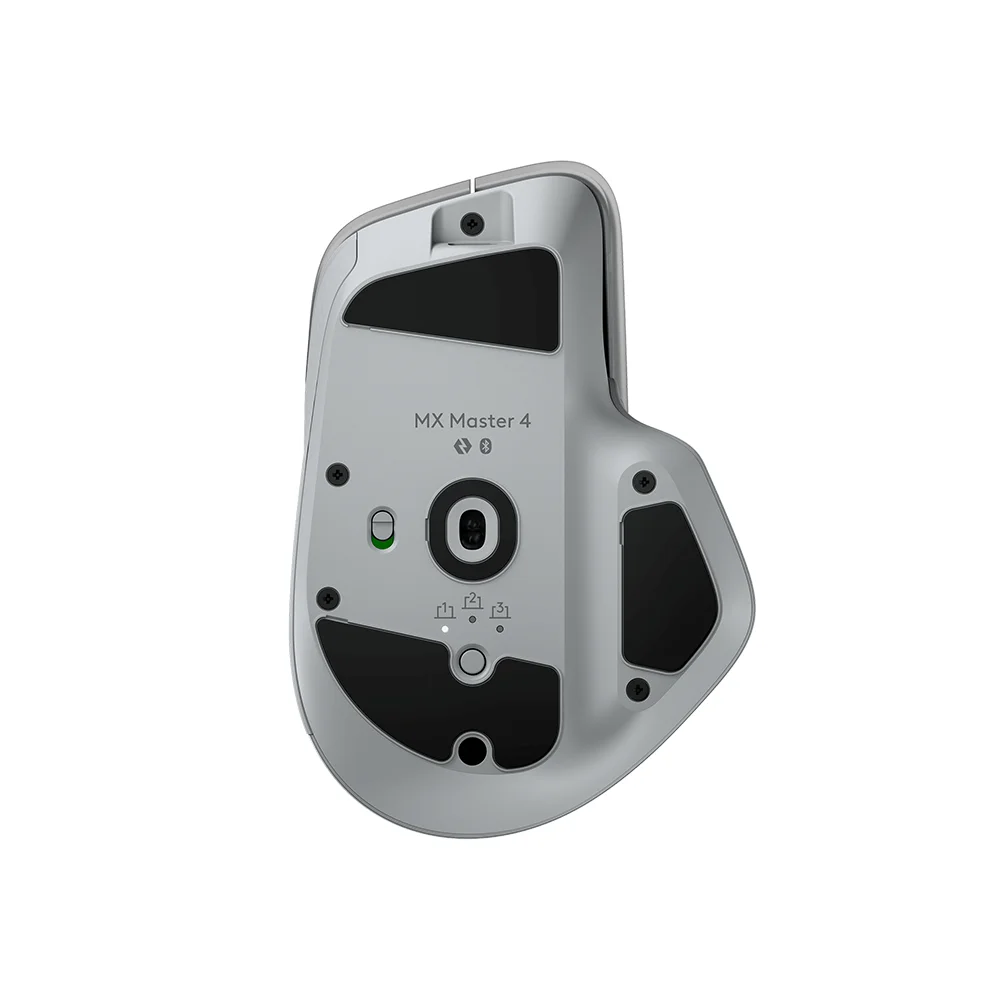 Mouse Logitech MX Master 4 Wireless con USB-C/Bluetooth/8K DPI Pale Grey - 910-007566