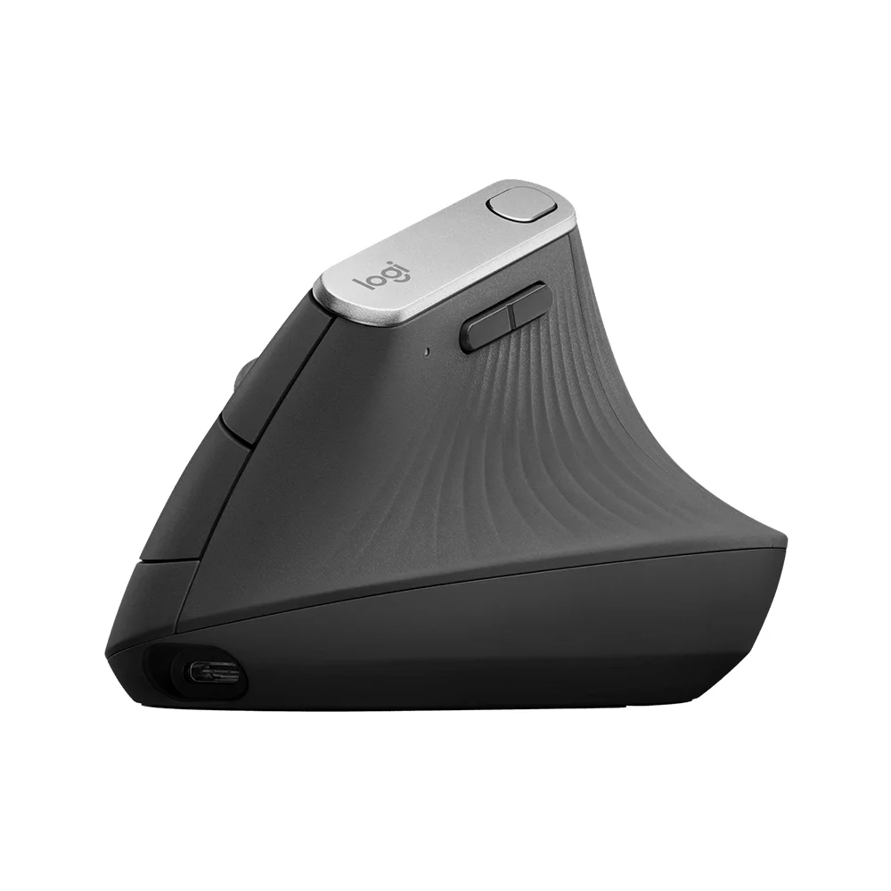 Mouse Logitech MX Vertical Advanced Ergonomic Wireless/Bluetooth USB-C Black - 910-005449