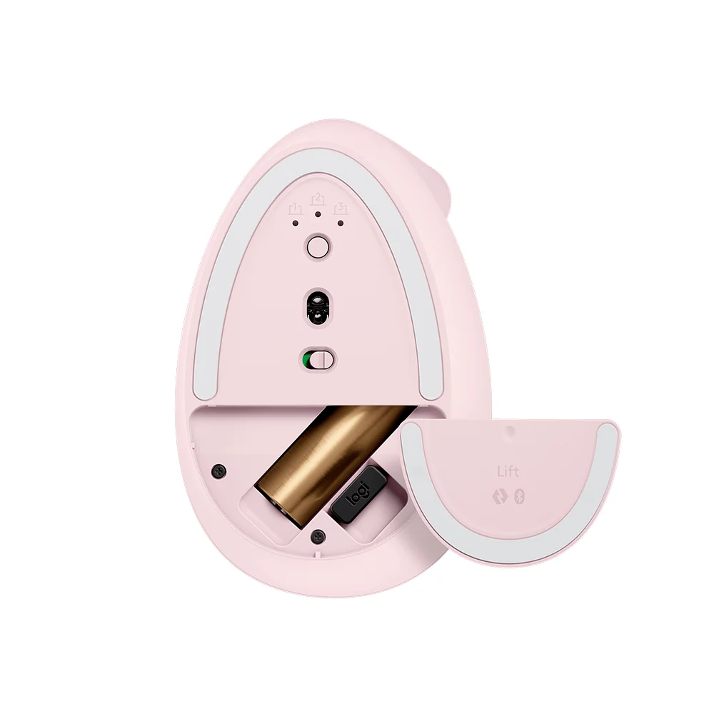 Mouse Logitech Lift Vertical Ergonomic Wireless/BT Rose - 910-006472