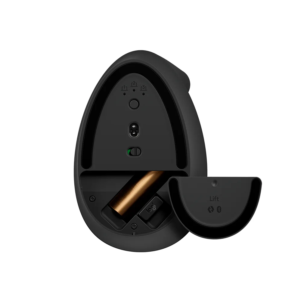 Mouse Logitech Lift Vertical Wireless/BT Black -p - 910-006466