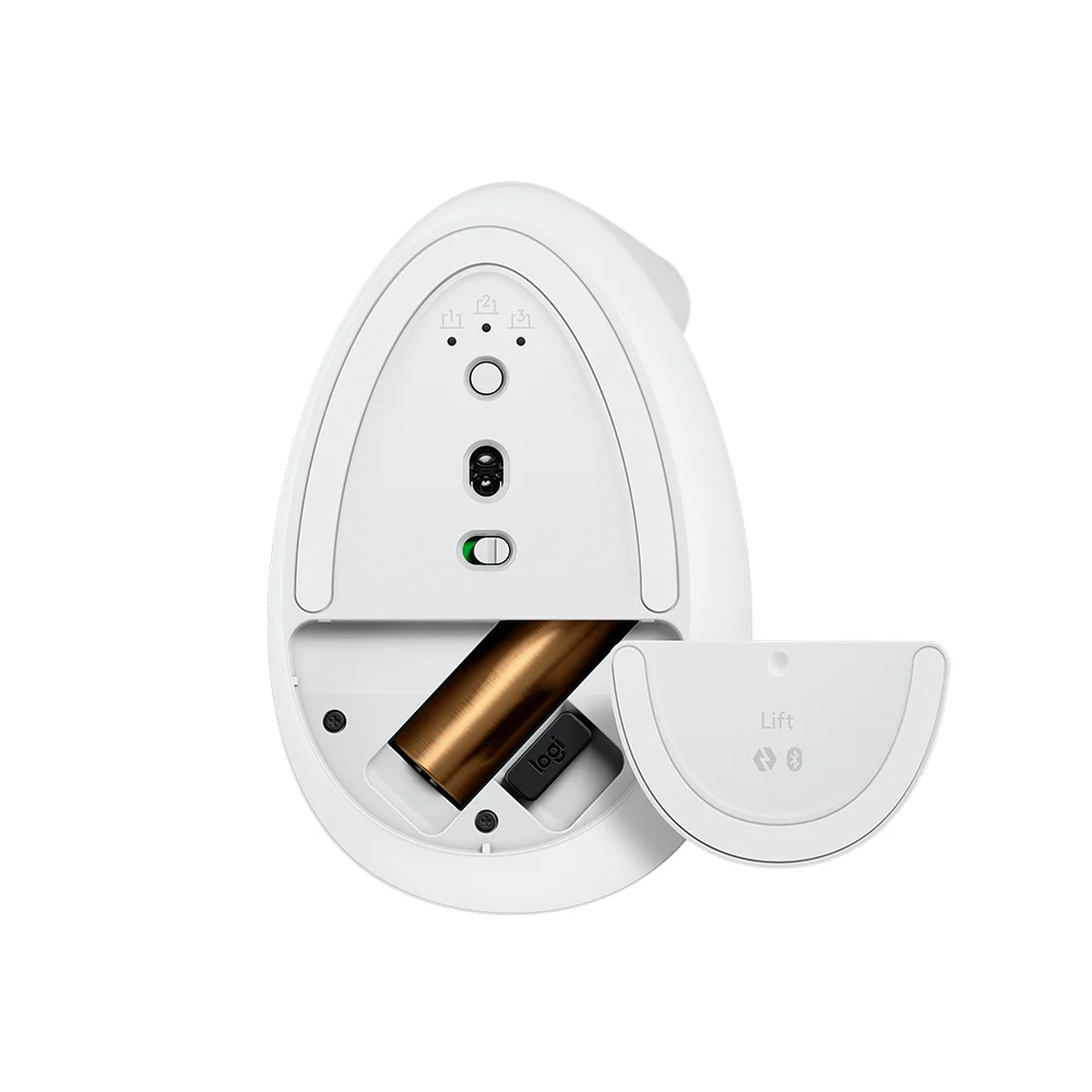 Mouse Logitech Lift Vertical Ergonomic Wireless/BT White - 910-006469