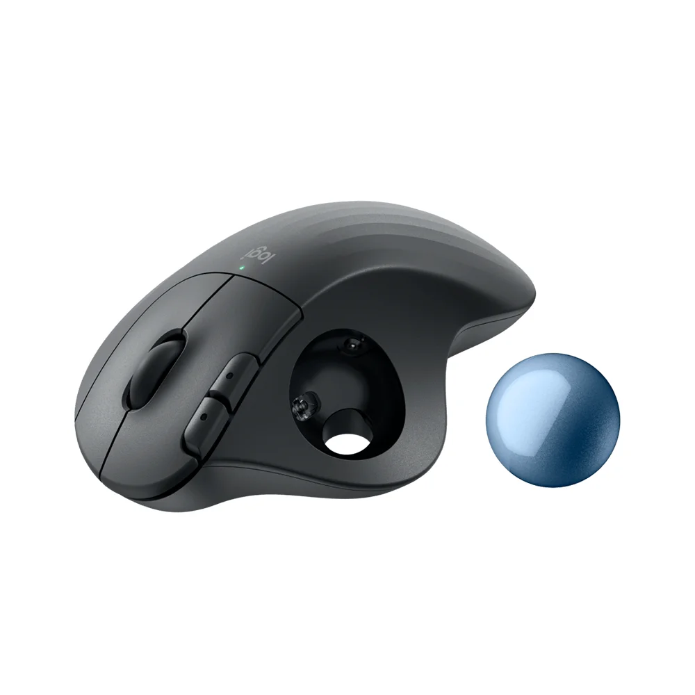 Mouse Logitech Ergo M575S Trackball Silent Wireless Bolt/Bluetooth USB-A Black - 910-007031