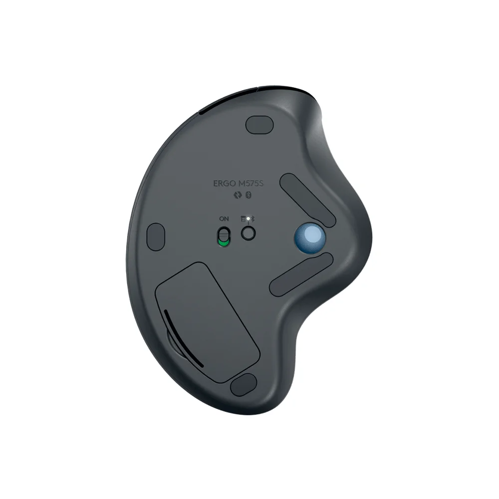 Mouse Logitech Ergo M575S Trackball Silent Wireless Bolt/Bluetooth USB-A Black - 910-007031