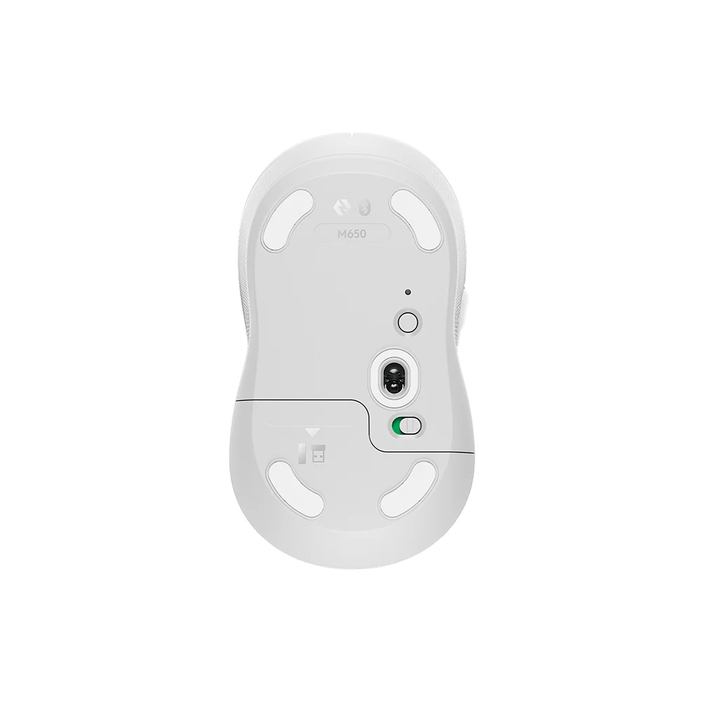 Mouse Logitech Signature M650 Silent Wireless/Bluetooth White - 910-006252