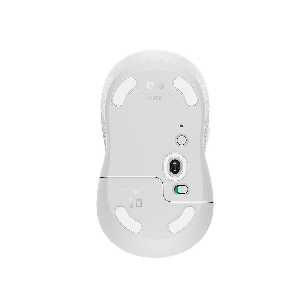Mouse Logitech Signature M650 Silent Large Wireless/Bluetooth White - 910-006233