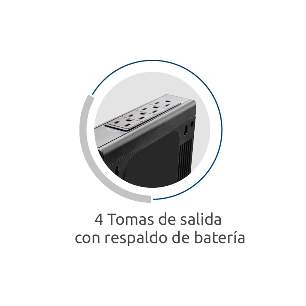 UPS CDP LI-504i – 500VA / 250W Batería de Litio LiFePO4 | 4 Salidas + USB con 3x Más Vida Útil