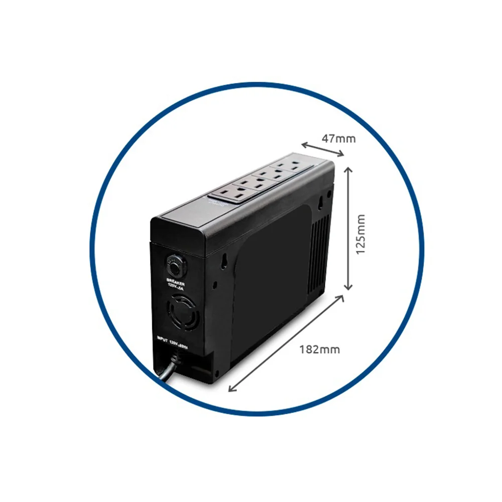 UPS CDP LI-504i – 500VA / 250W Batería de Litio LiFePO4 | 4 Salidas + USB con 3x Más Vida Útil
