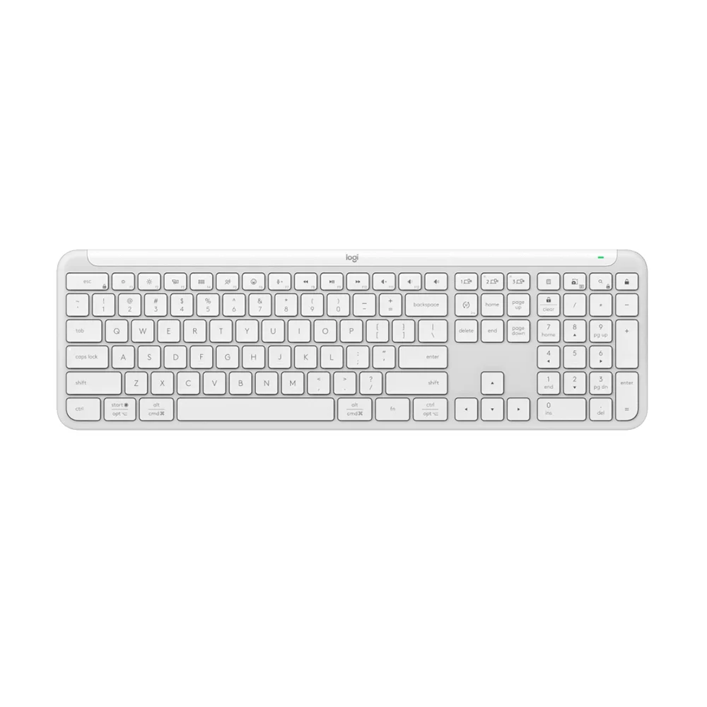 Teclado Logitech Slim Silent K950 Wireless Bolt/Bluetooth White - 920-012593