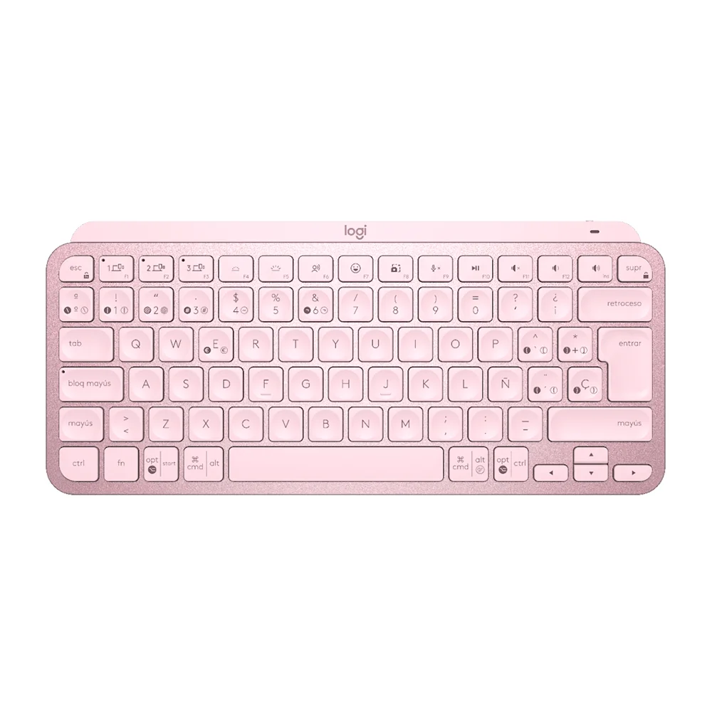 Teclado Logitech MX Keys Mini Multi-Device BT Iluminado Rose - 920-010478
