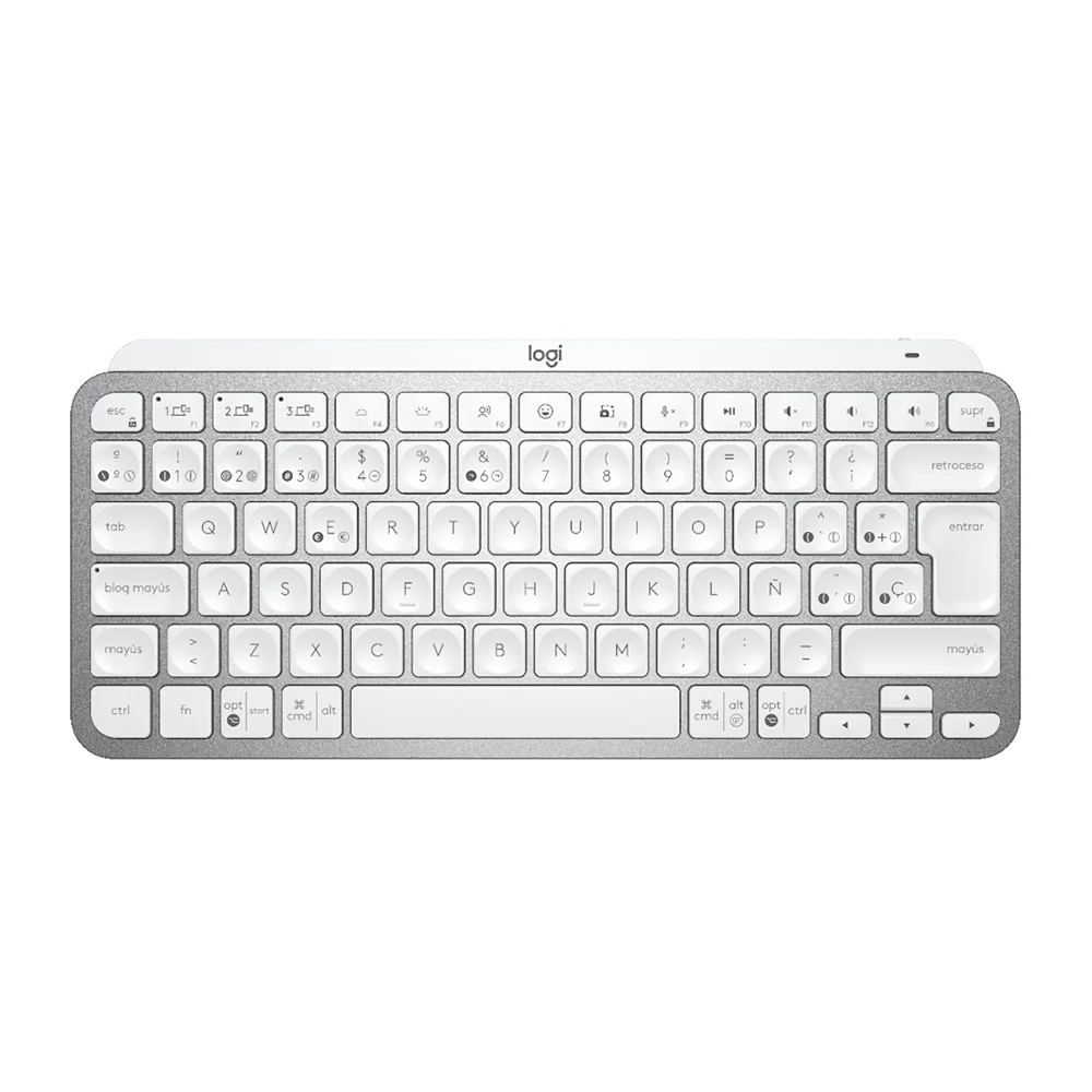 Teclado Logitech MX Keys Mini Multi-Device BT Iluminado Pale Grey - 920-010477