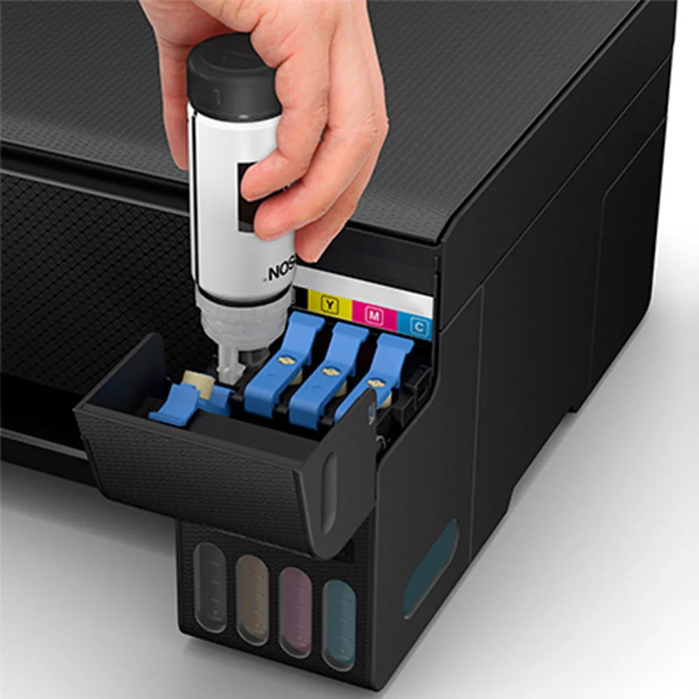Impresora Multifuncional Epson EcoTank L3210 - C11CJ68301 | Inyección de Tinta Color A4 | 33 ppm | 3 en 1 Imprime, Copia, Escanea | USB