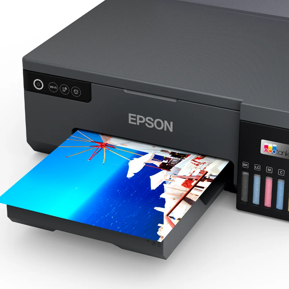 Impresora Fotográfica Epson EcoTank L8050 - C11CK37301 | Inyección de Tinta Color A4 | 22 ppm | Solo Imprime | Wi-Fi, USB