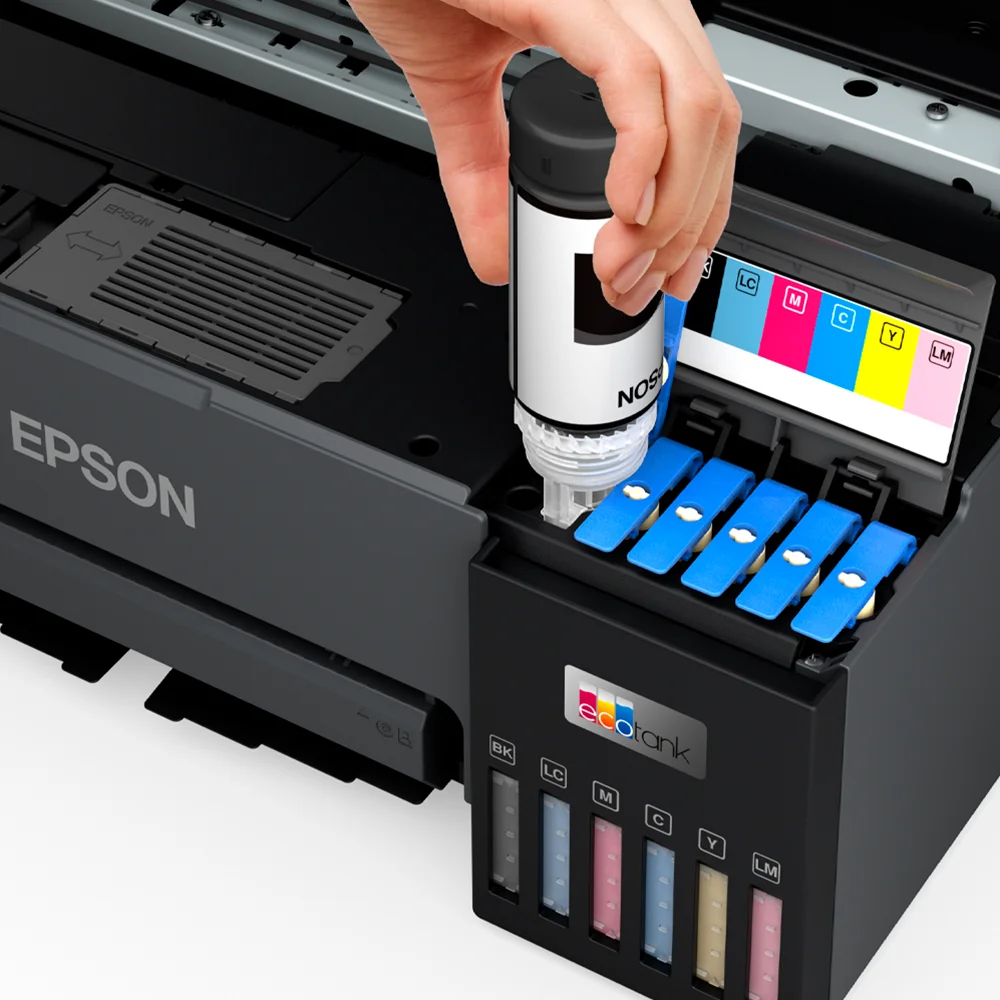 Impresora Fotográfica Epson EcoTank L8050 - C11CK37301 | Inyección de Tinta Color A4 | 22 ppm | Solo Imprime | Wi-Fi, USB