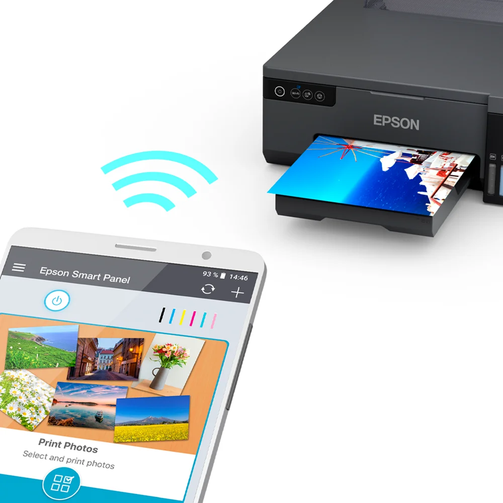 Impresora Fotográfica Epson EcoTank L8050 - C11CK37301 | Inyección de Tinta Color A4 | 22 ppm | Solo Imprime | Wi-Fi, USB