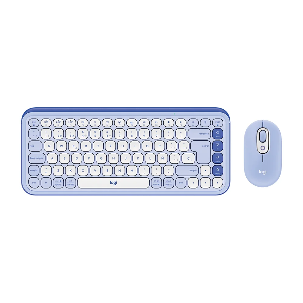 Teclado Logitech + Mouse POP ICON Bluetooth/Wireless/Copilot/Lilac - 920-013054
