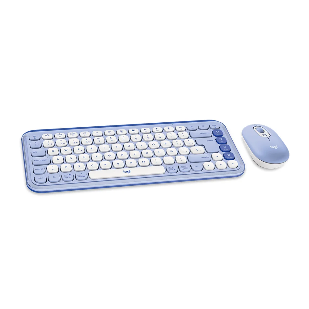Teclado Logitech + Mouse POP ICON Bluetooth/Wireless/Copilot/Lilac - 920-013054