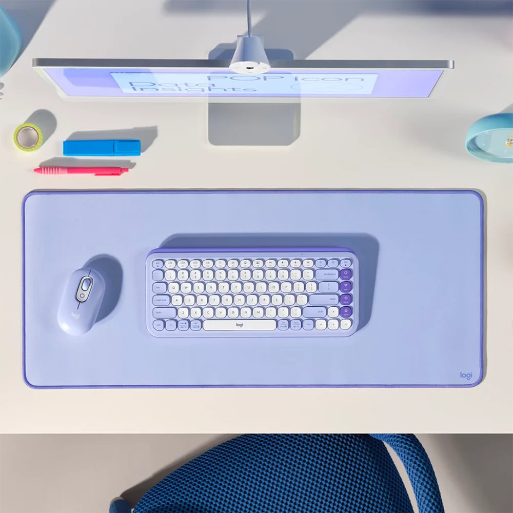 Teclado Logitech + Mouse POP ICON Bluetooth/Wireless/Copilot/Lilac - 920-013054