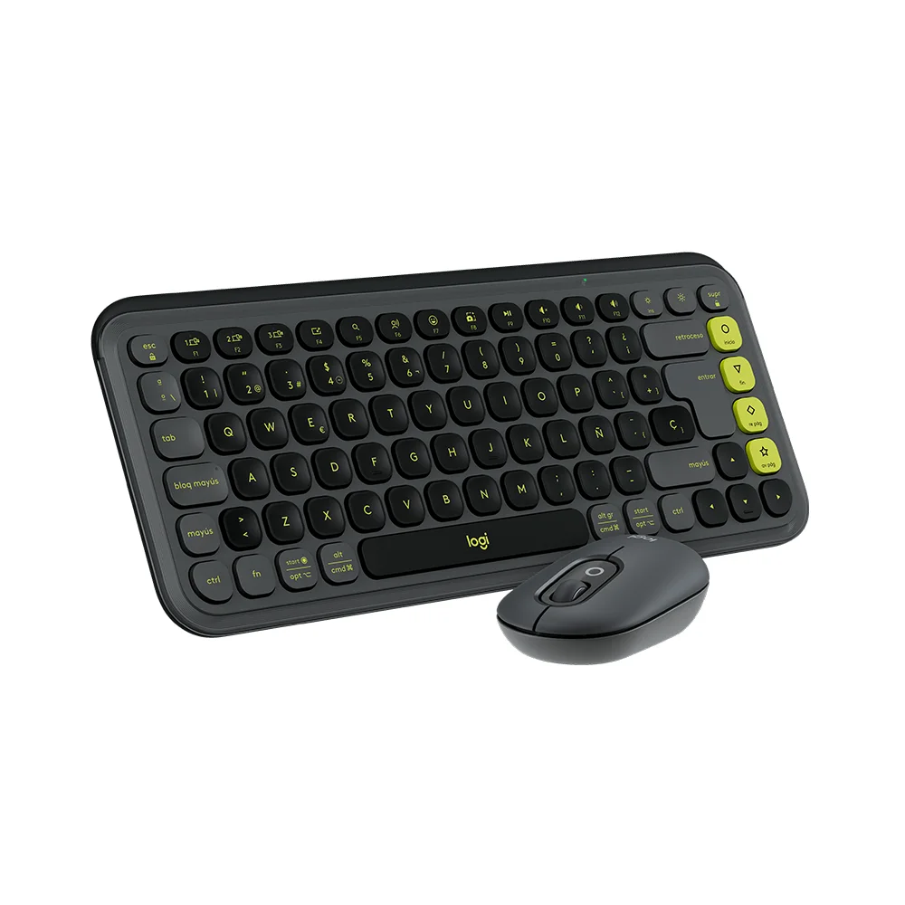 Teclado Logitech + Mouse POP ICON Bluetooth/Wireless/Copilot/Graphite - 920-013052