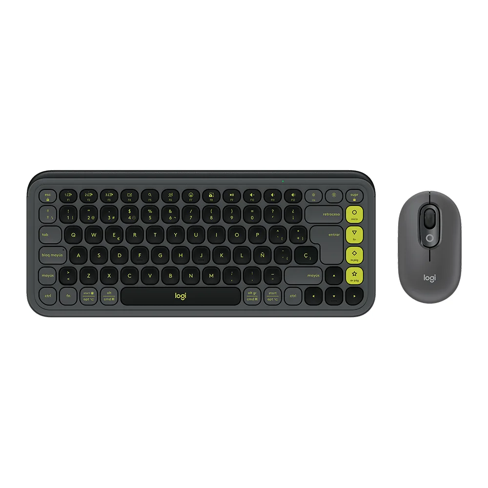 Teclado Logitech + Mouse POP ICON Bluetooth/Wireless/Copilot/Graphite - 920-013052