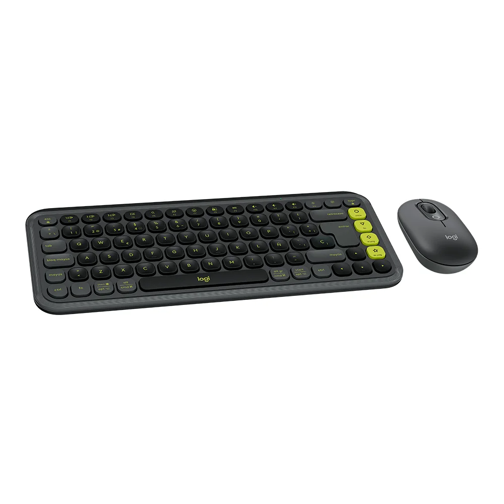 Teclado Logitech + Mouse POP ICON Bluetooth/Wireless/Copilot/Graphite - 920-013052