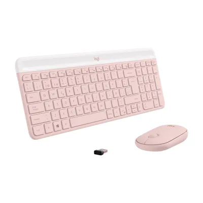 Teclado Logitech + Mouse MK470 Wireless Slim USB Rose - 920-011312