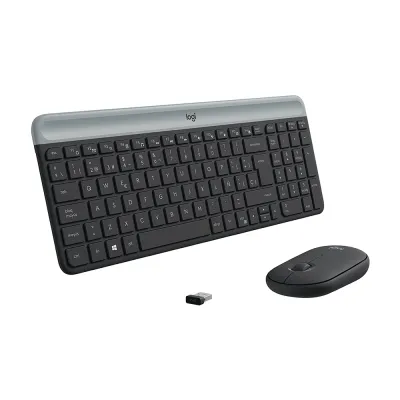 Teclado Logitech + Mouse MK470 Wireless Slim USB Black - 920-009266