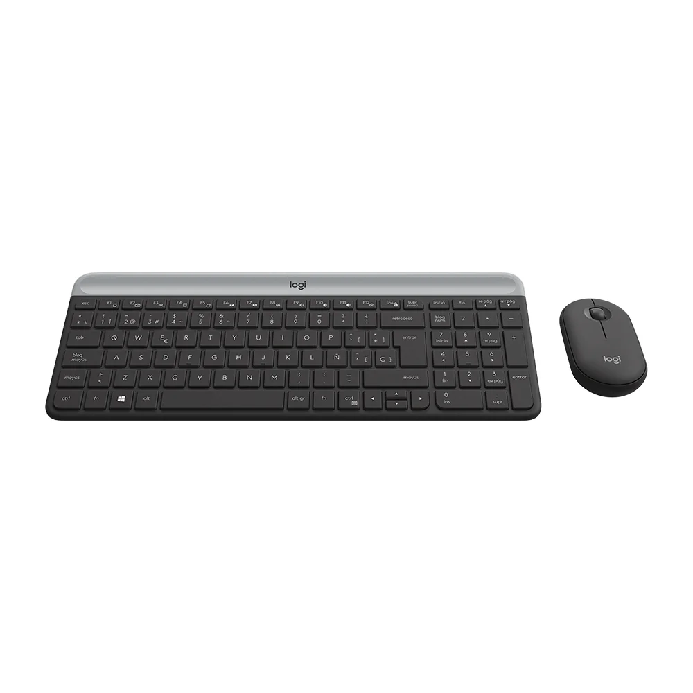 Teclado Logitech + Mouse MK470 Wireless Slim USB Black - 920-009266