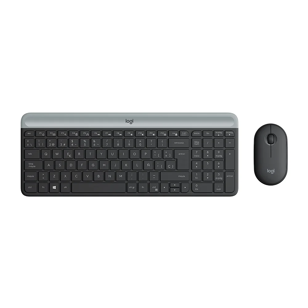 Teclado Logitech + Mouse MK470 Wireless Slim USB Black - 920-009266