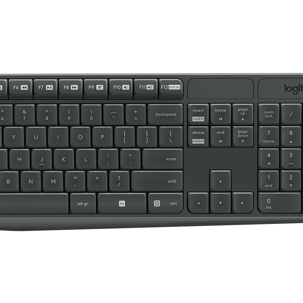 Teclado Logitech + Mouse MK235 Wireless USB Black - 920-007901