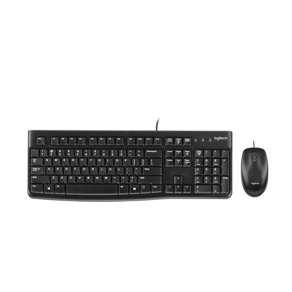 Teclado Logitech + Mouse MK120 USB Black - 920-004428