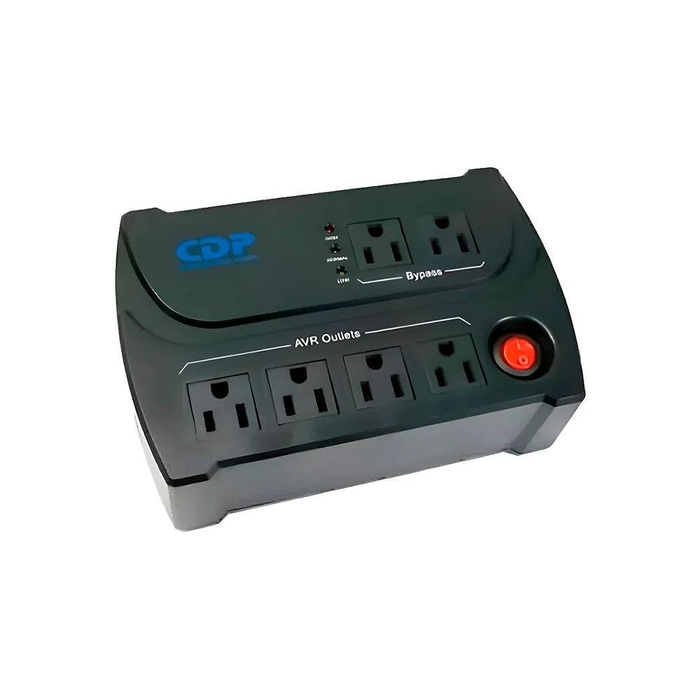 Regulador de Voltaje CDP B-AVR1006i – 1200VA | 6 Tomas con Filtro Telefónico RJ11 (165-270VAC)
