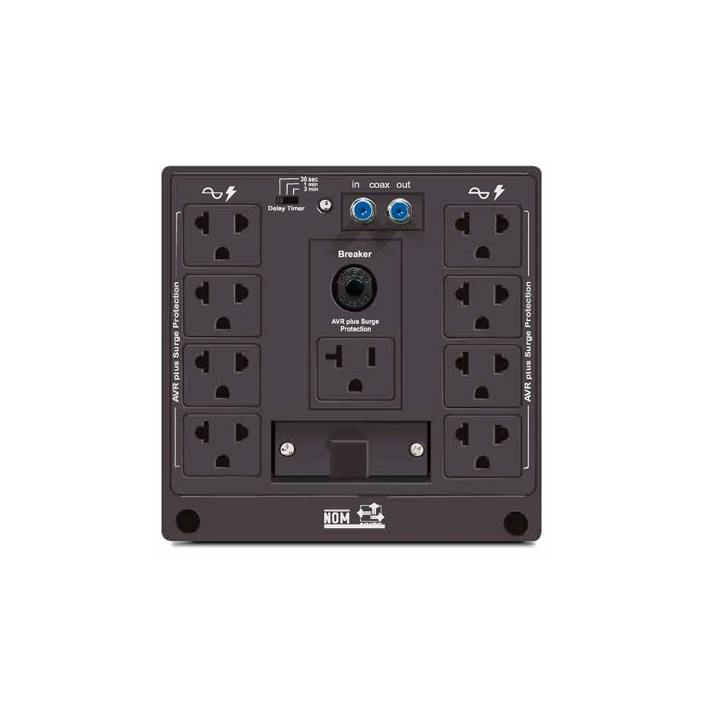 Estabilizador de Voltaje CDP R-AVR5008i – 5000VA / 2500W | 9 Salidas con Breaker 30A y Protección Coaxial