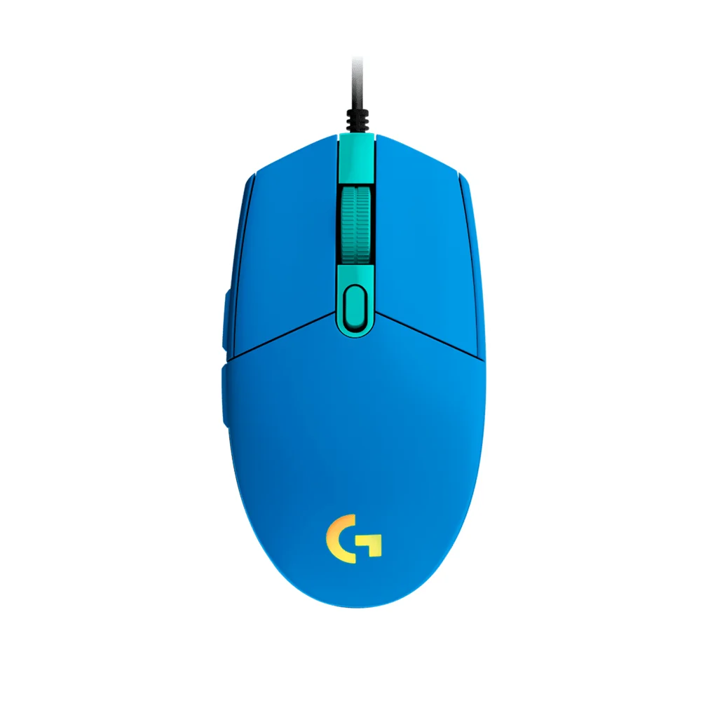 Mouse Logitech G203 Lightsync Óptico 8000 DPI RGB Azul - 910-005795