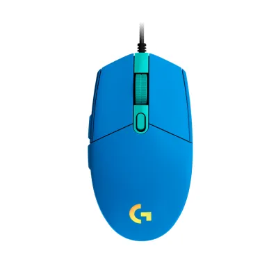 Mouse Logitech G203 Lightsync Óptico 8000 DPI RGB Azul - 910-005795
