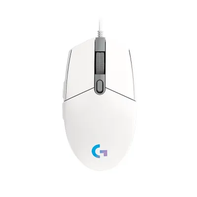 Mouse Logitech G203 Lightsync Óptico 8000 DPI RGB Blanco - 910-005794
