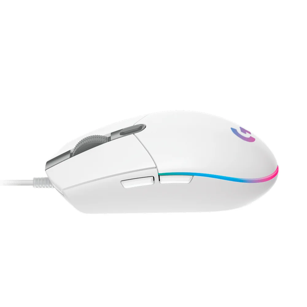 Mouse Logitech G203 Lightsync Óptico 8000 DPI RGB Blanco - 910-005794