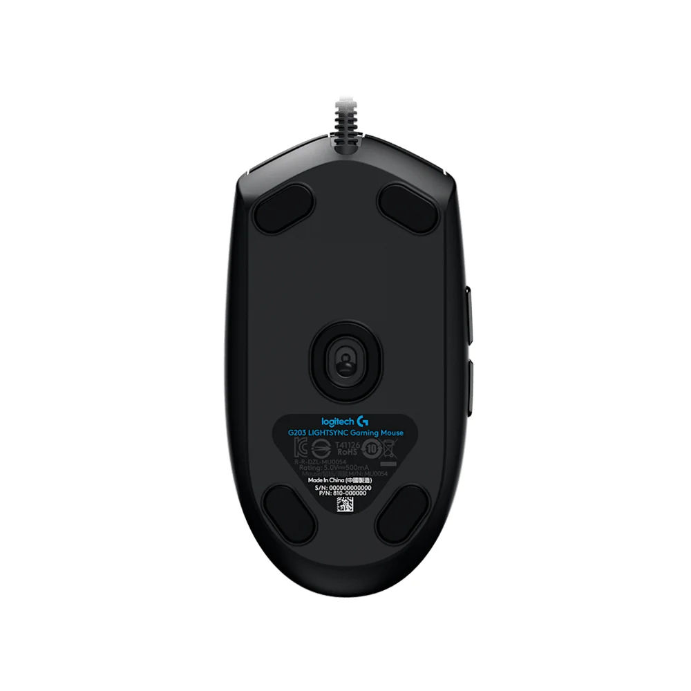 Mouse Logitech G203 Lightsync Óptico 8000 DPI RGB Negro - 910-005793
