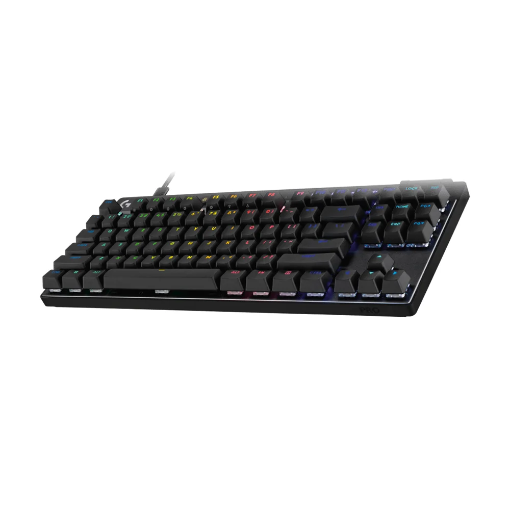Teclado Logitech Pro X TKL Rapid Análogo/Wired USB-C/Lightsync RGB/Keycontrol Negro - 920-013131