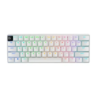 Teclado Logitech Pro X 60 Lightspeed BT/Óptico/65 Hrs/RGB Blanco - 920-011921