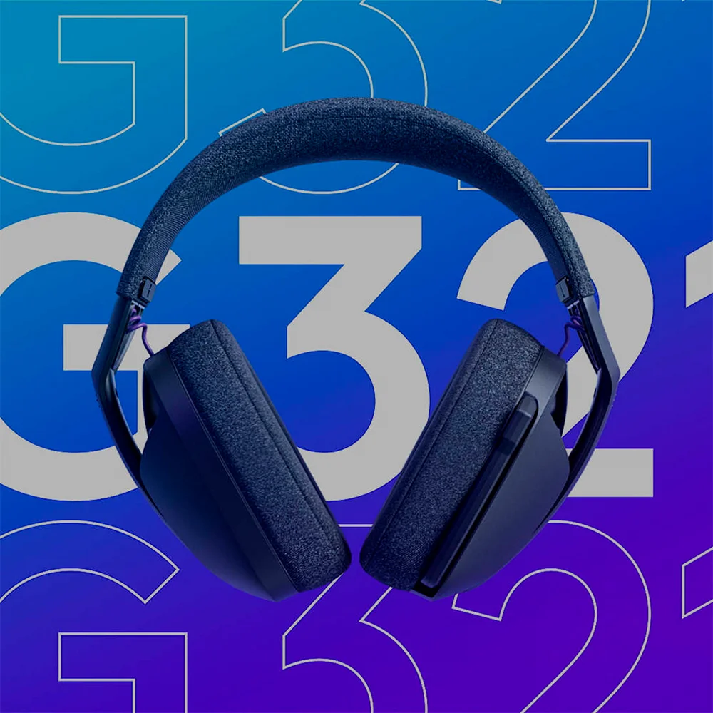 Audífono con micrófono Logitech G321 22H/Lightspeed/BT/40 mm/Cable USB-C Black - 981-001562