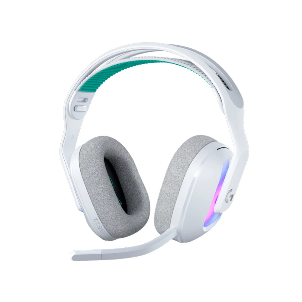 Audífono con micrófono Logitech G522 90H Lightspeed/BT/Cable USB-C Lightsync RGB White - 981-001549