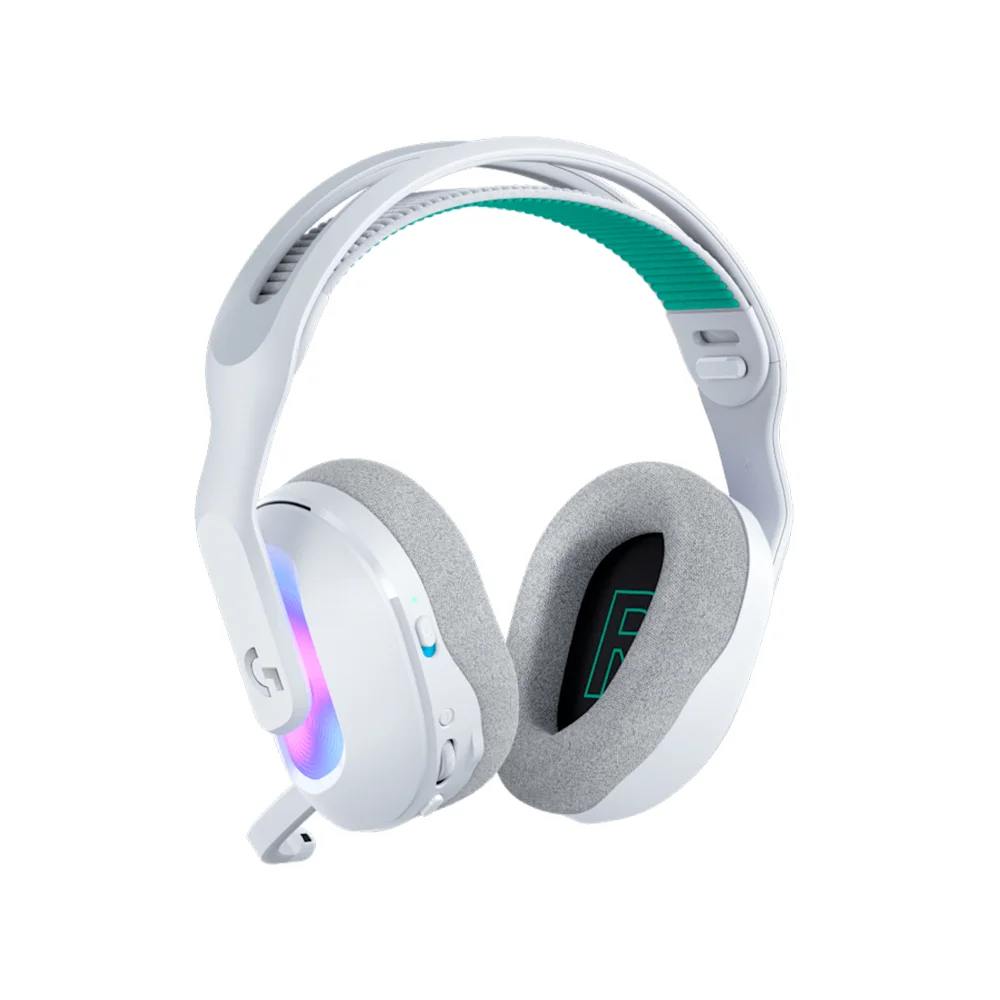 Audífono con micrófono Logitech G522 90H Lightspeed/BT/Cable USB-C Lightsync RGB White - 981-001549
