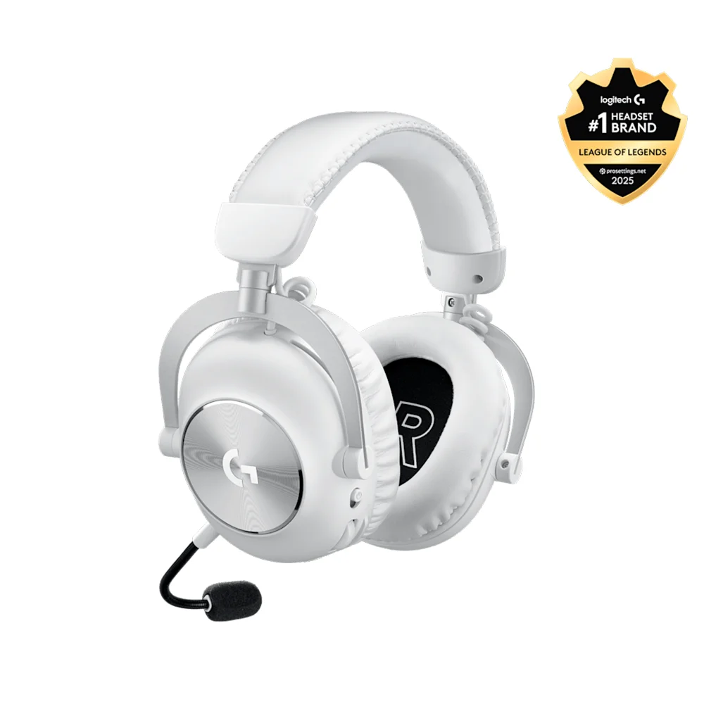 Audífono con micrófono Logitech G Pro X 2 Lightspeed wireless / BT / 3.5 mm White - 981-001268