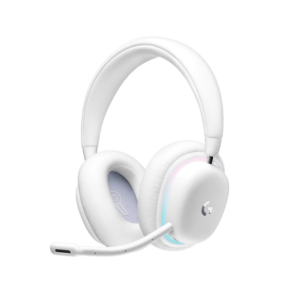 Audífono con micrófono Logitech G735 Lightspeed/BT RGB White Aurora Collection - 981-001082