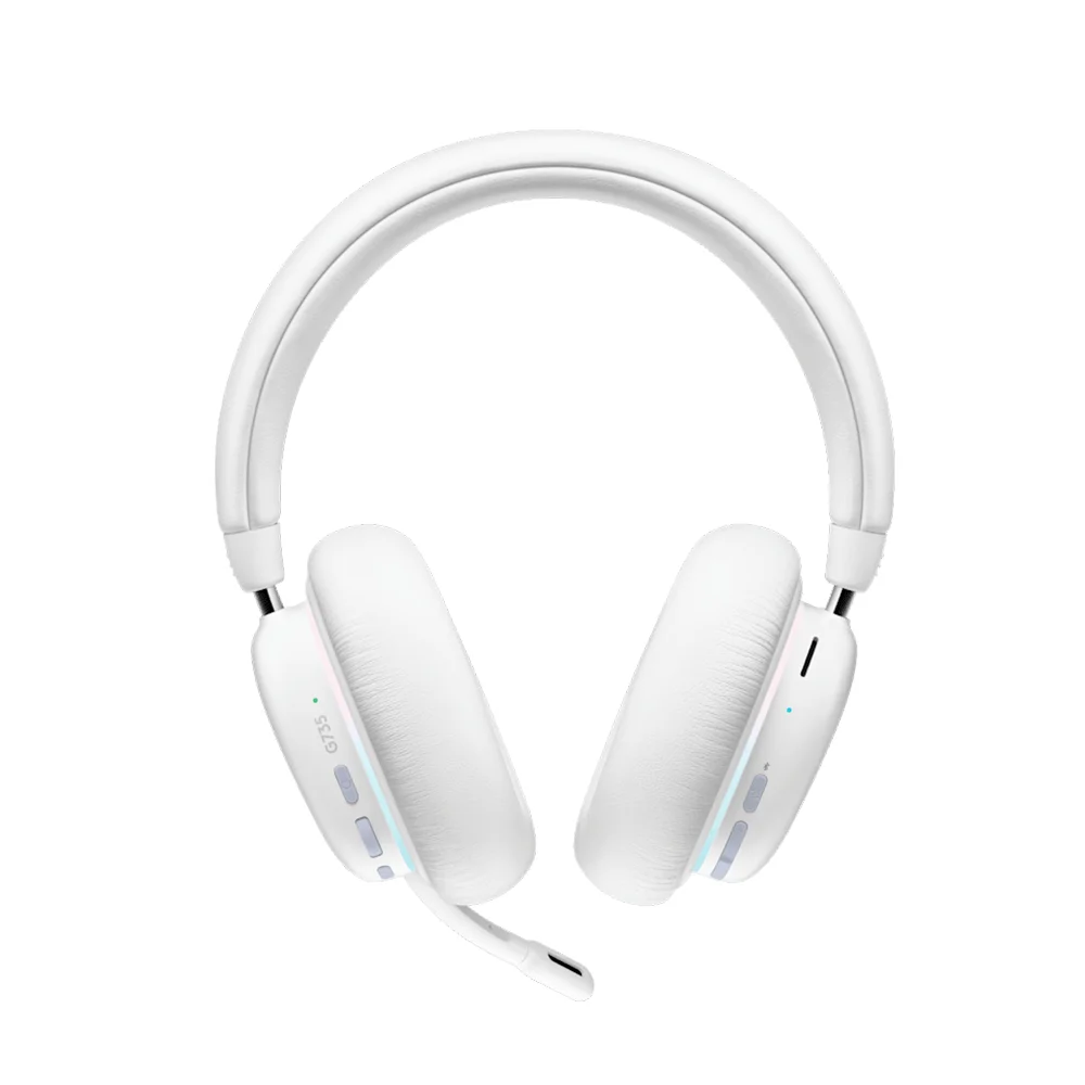 Audífono con micrófono Logitech G735 Lightspeed/BT RGB White Aurora Collection - 981-001082