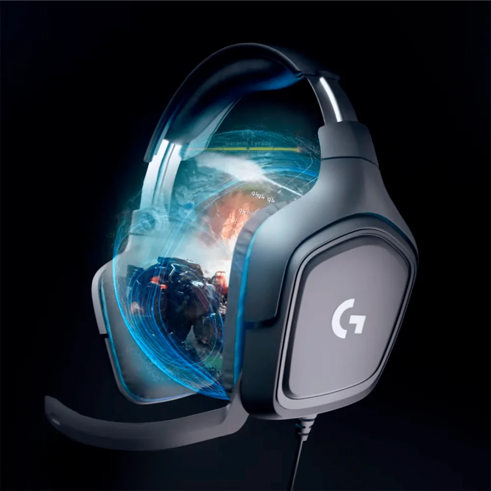 Audífono con micrófono Logitech G432 7.1 USB Black - 981-000769