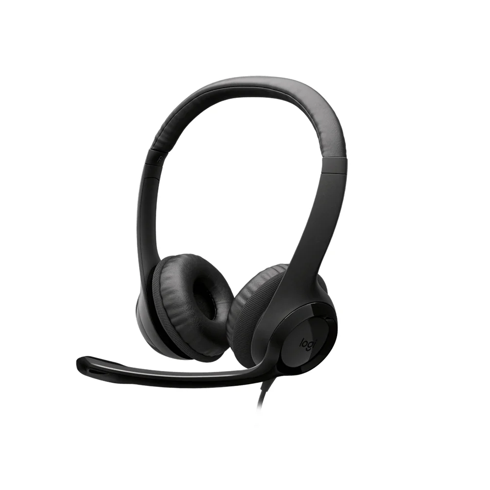 Audífono con Micrófono Logitech H390 USB-C Noise Cancelling Midnight Black - 981-001575